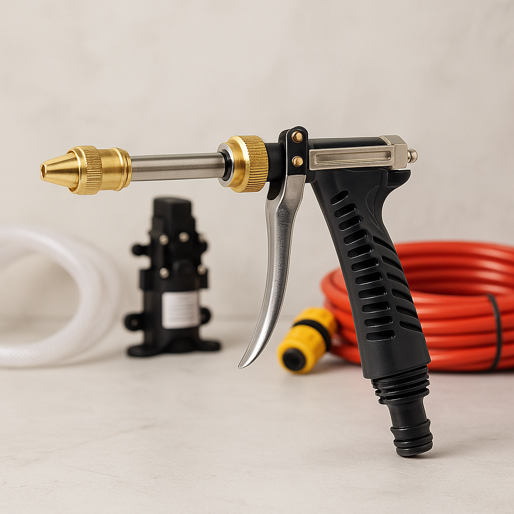 Expandable Car Wash Hose + Spray Gun