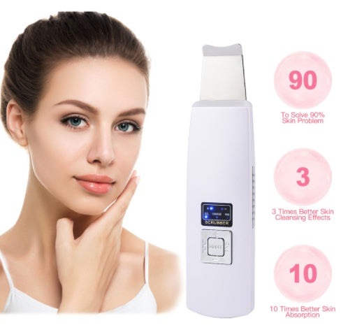 Beauty Tools collection: an ultrasonic skin scrubber, one of the at-home facial cleansing devices