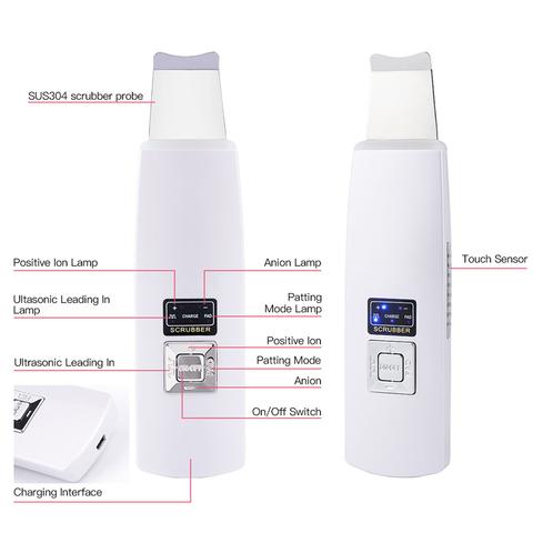 Ultrasonic skin scrubber spatula - alternate view 2