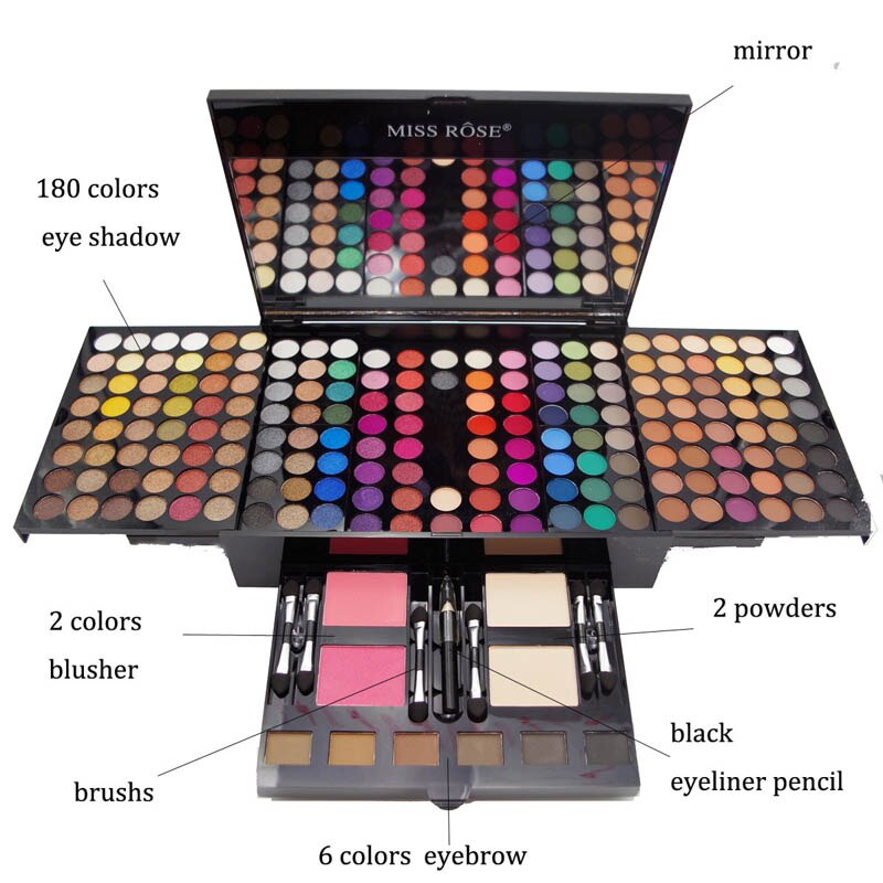 180-colour eyeshadow and blush palette - alternate view 2