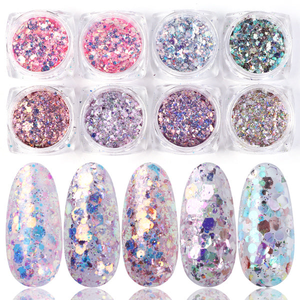 Eight-box glitter nail art powder set - alternate view 3