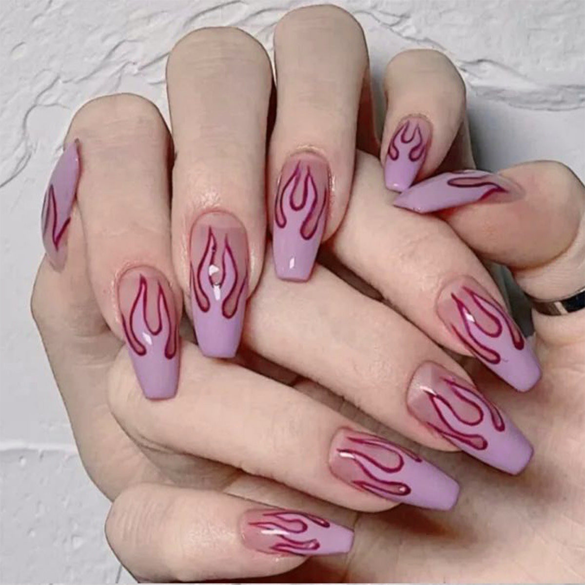 Wearable finished soft false nails, a set of press-on nails ready to apply