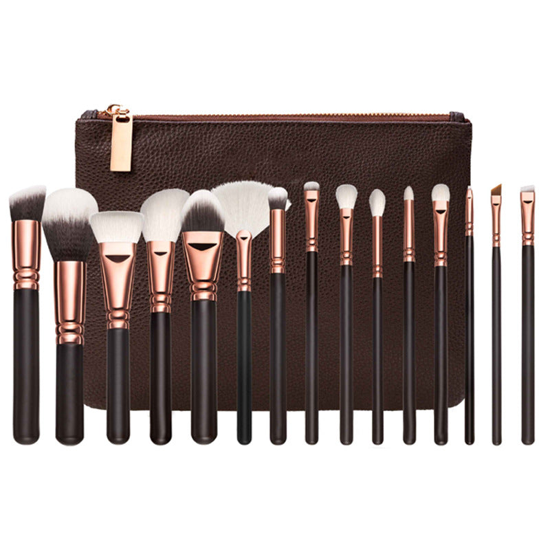 15-piece rose gold makeup brush set - alternate view 4