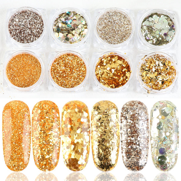 Eight-box glitter nail art powder set - alternate view 4