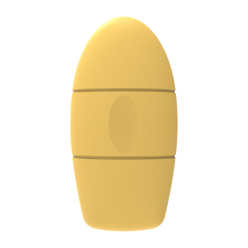 Ice capsule mould in yellow silicone for freezing cold facial ice at home